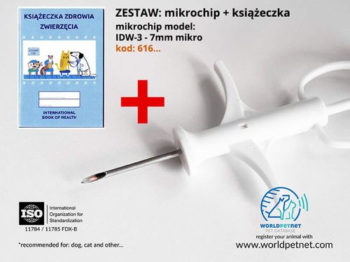 Mikrochip IDW-3 616 + książeczka zdrowia zwierzęcia- zestaw na Arena.pl