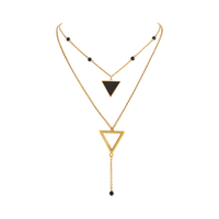 warstwowy naszyjnik z onyksami by klaudia nieścior (c25/kn/05/2au)