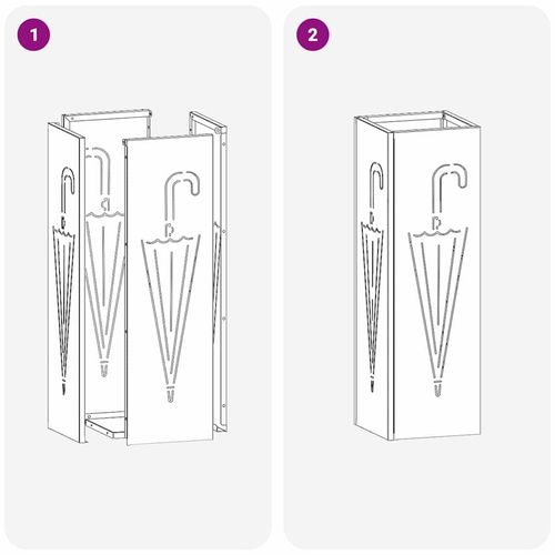 Stojak na parasol Antracyt 15.5 x 15.5 x 49 cm Stal na Arena.pl