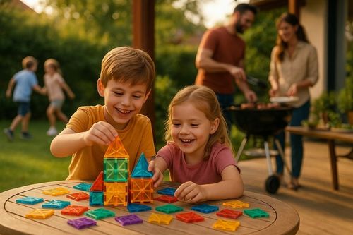 KLOCKI MAGNETYCZNE 40el KREATYWNE KONSTRUKCYJNE EDUKACYJNE 3D ZABAWA 148A na Arena.pl