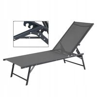 MOCNY SKŁADANY LEŻAK OGRODOWY ŁÓŻKO LEŻANKA 5-POZYCYJNY SANYA MIX
