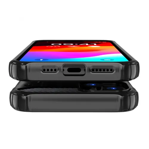 pancerne etui do iphone 15 plus hybrid armor - czarne na Arena.pl
