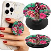 Uchwyt do telefonu Popsocket na palce/stojak KRZYŻ RÓŻA JEZUS