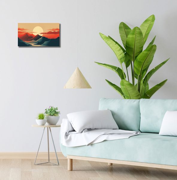 Obraz 40x20cm Zachód Słońca nad Górami zdjęcie 2