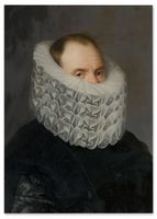 Obraz na płótnie portret biała koronka 50x70 cm