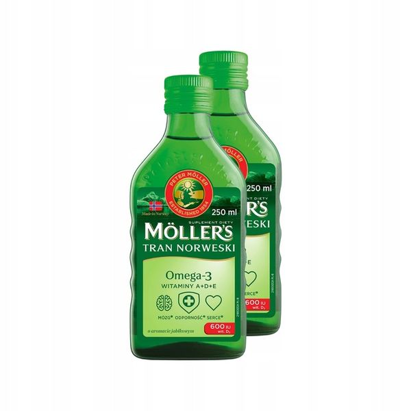 Tran Norweski Jabłkowy 250 ml Moller's zdjęcie 1