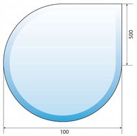 SZKŁO HARTOWANE SZYBA POD KOMINEK POSTAWA 100X100