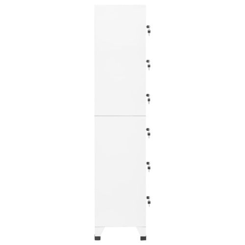 Szafka zamykana na klucz, biała, 38x40x180 cm, stalowa na Arena.pl