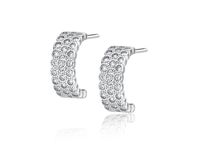 RODOWANE SREBRNE KOLCZYKI OTWARTE KÓŁKA KSIĘŻYC