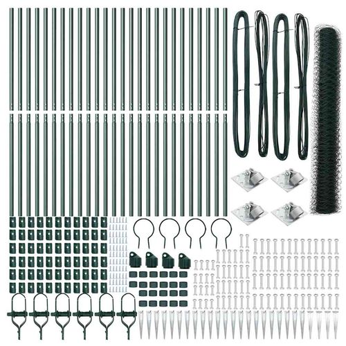 Ogrodzenie z słupkami Zielony 1.4 x 50 m Stal pokryta PCV na Arena.pl