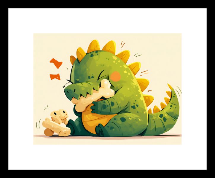 Plakat 20x15cm Uroczy Dinozaur zdjęcie 3