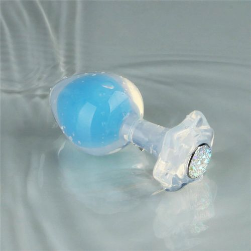 Gemoria Silicone Butt Plug (Glow-In-The-Dark) - Blue na Arena.pl