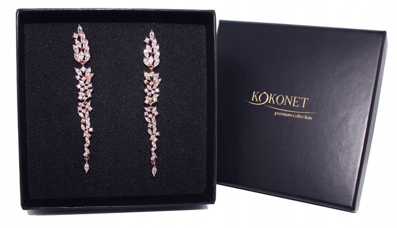 Kolczyki ślubne SPOSA rose zdjęcie 1