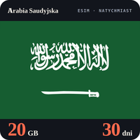 Karta eSIM Internet Arabia Saudyjska 20 GB na 30 dni - bez rejestracji