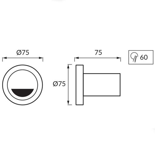 Schodowa LAMPA ścienna KAMI LED 3,5W 4000K 03121 Ideus okrągła OPRAWA metalowy WPUST IP44 biały na Arena.pl
