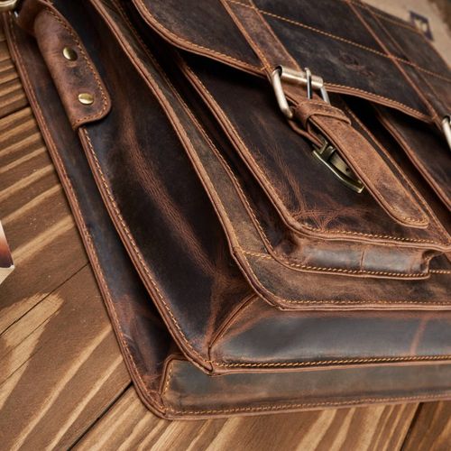 torba męska na ramię skórzana vintage brązowa paolo peruzzi t-100-hbr na Arena.pl