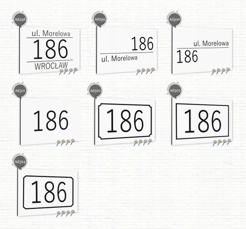 Tabliczka adresowa Aluminiowa Tablica adres domu Biała 40x30 na Arena.pl