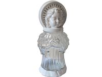 ZNICZ ZNICZE LAMPION NA GRÓB ANIOŁ MAŁY SZKŁO BIAŁY