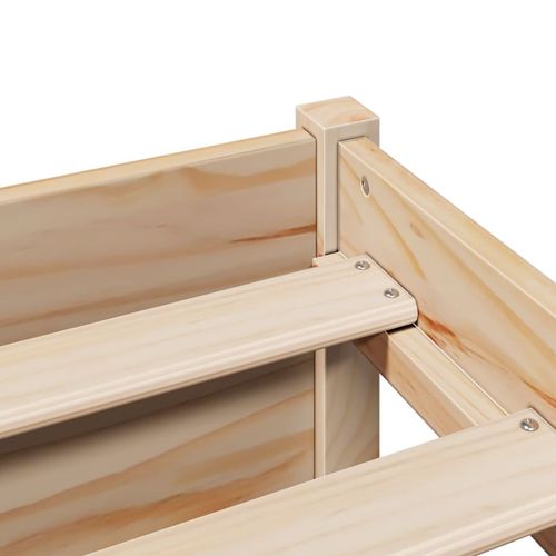 Łóżko z regałem, bez materaca, 140x190 cm, sosnowe na Arena.pl