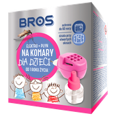 BROS Elektro i płyn na komary dla dzieci od 1 roku wtyczka wkład 60 nocy