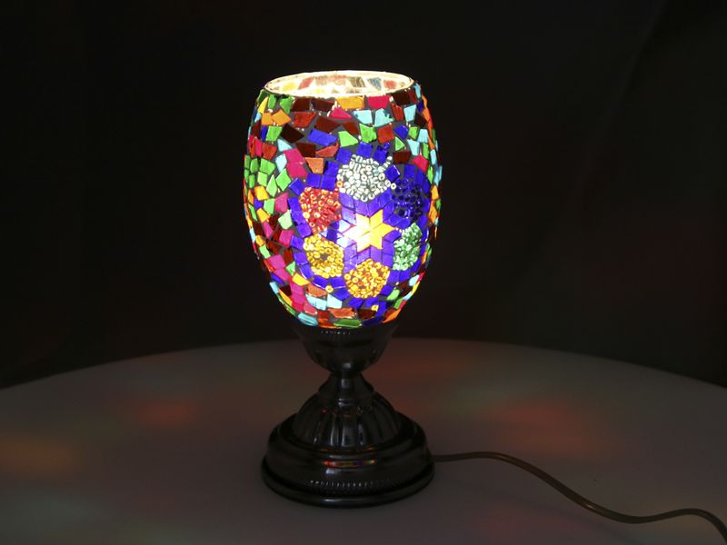 Lampa stołowa - klosz pojedynczy, wielokolorowy zdjęcie 6