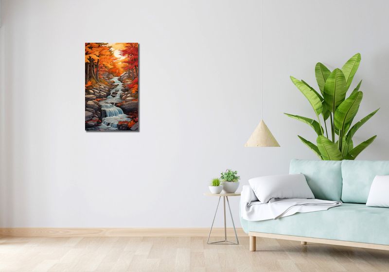 Obraz 40x70cm Jesienne Wodospady zdjęcie 2