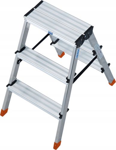 DRABINA DWUSTRONNA ALUMINOWA 2X3 STOPNIE 150KG DOPPLO MONTO KRAUSE na Arena.pl