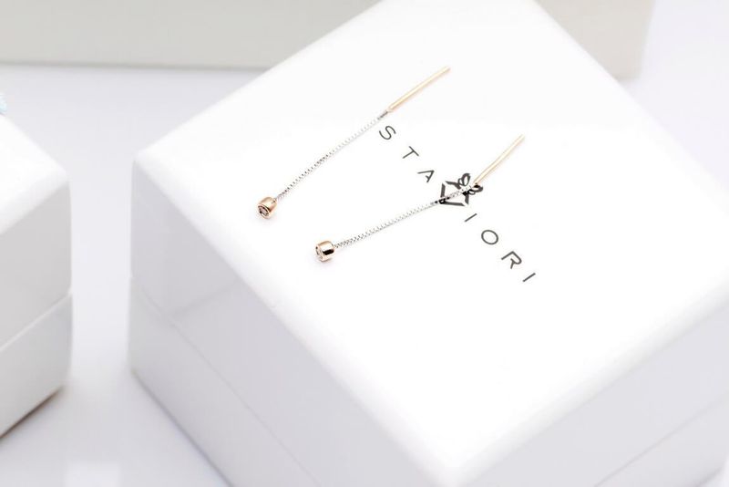 Emaga Złote kolczyki KRD2007 - Diament zdjęcie 6