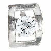 SREBRNY WISIOREK KWADRAT Z CYRKONIĄ SREBRO PRÓBY 925