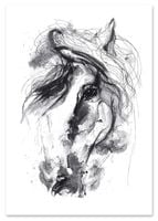 Plakat obraz koń szkic 40x50 cm