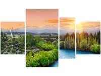 70CM 120CM OBRAZ 4 ELEM RZEKA CLUTHA NOWEJ ZELANDII ŚCIENNY