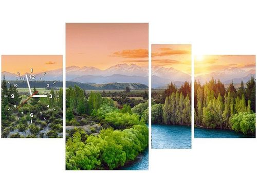 70CM 120CM OBRAZ 4 ELEM RZEKA CLUTHA NOWEJ ZELANDII ŚCIENNY na Arena.pl