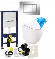 ZESTAW PODTYNKOWY WC 7W1 STELAŻ GEBERIT +MISA TORNADO SLIM +PRZYCISK +DESKA