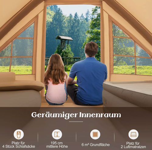 Namiot dmuchany z pompką dla 4-6 osób kemping na Arena.pl