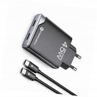 Szybka ładowarka 45W 2 porty z długim kablem 2m do iPhone 17e