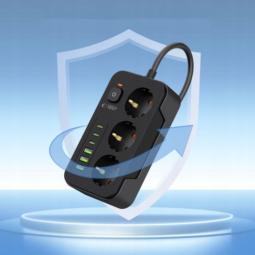 Listwa TECH-PROTECT PC3X6 (2 m) Czarny na Arena.pl