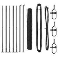 Ogrodzenie z słupkami Szary 1 x 10 m Stal pokryta PCV