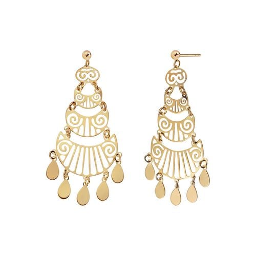 srebrne pozłacane kolczyki w stylu boho - kdk6510y na Arena.pl