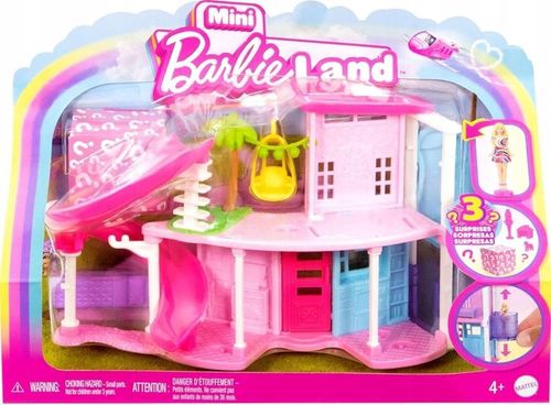BARBIE MINI BARBIELAND DOMEK MARZEŃ DLA LALEK ZJEŻDŻALNIA + MINI LALKA AKC. na Arena.pl