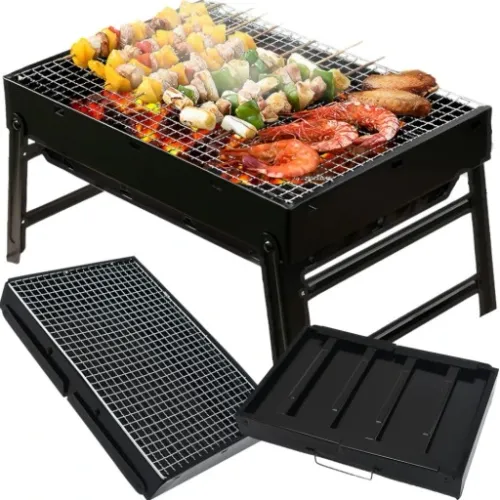 GRILL TURYSTYCZNY PRZENOŚNY WĘGLOWY SKŁADANY BBQ KEMPINGOWY WALIZKA na Arena.pl