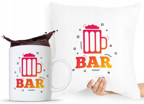 Zestaw Poduszka + Kubek Prezent Dla Barmana Z Nadrukiem Ze Zdjęciem na Arena.pl