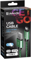Kabel USB Defender 87816 1 m zielony