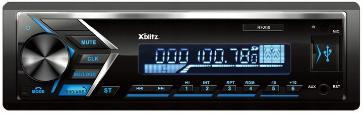 Radio samochodowe XBlitz RF200 1DIN Bluetooth SD MP3 USB AUX mikrofon pilot zdjęcie 1