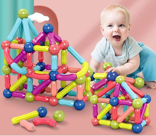 KLOCKI MAGNETYCZNE MAGNETIC STICKS Edukacja 120 EL na Arena.pl