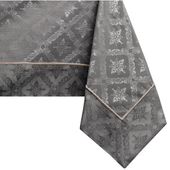 Obrus bawełniany MAYA mankiet  + lamówka 150X150 kakaowy DecoKing