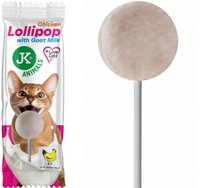 JK ANIMALS Lizak liofilizowany KURCZAK z KOZIM MLEKIEM przysmak kota 1 szt.