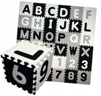 MATA EDUKACYJNA ALFABET PUZZLE PIANKOWE 180x180CM