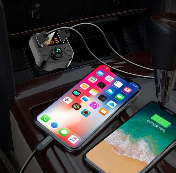 Transmiter Bluetooth FM Ładowarka 2xUSB LCD MP3 zdjęcie 8