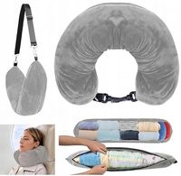 PODUSZKA PODRÓŻNA DO WYPCHANIA Z MIEJSCEM NA UBIÓR 2W1 DARMOWY BAGAŻ