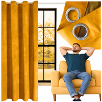 Zasłona welurowa 140x250cm na przelotkach zaciemniająca gotowa velvet gruba